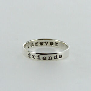 Friends Forever Stackable Ring Far Fetched 925 Sterling Silver Size 7